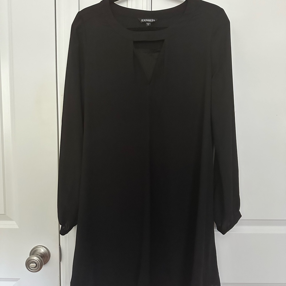 Express Long Sleeve Black Dress
